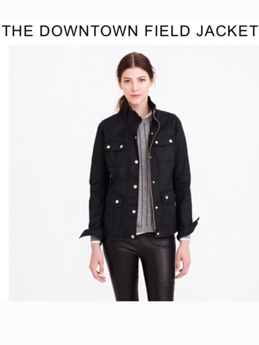 J. Crew The Downtown Field Jacket - Black - XS